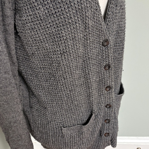 Madewell Wallace Gray Button-Up Cardigan Wool Yak Blend Size Medium - Picture 2 of 5